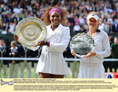 Siegerin Serena Williams (USA) Agnieszka Radwanska (Polen) TENNIS : Wimbledon - Finale Damen - 07 07 2012 COUVERCELLE TENNISMAG PANORAMIC 