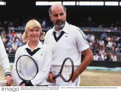 Tennis : Wimbledon Championships 1979 Mixed Doubles. Bob Hewitt and Greer Stevens 