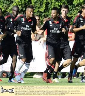 Carnago 09 07 2012 - Training AC Milan: Kevin Prince Boateng und Robinho 
