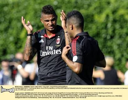 Carnago 09 07 2012 - Training AC Milan: Kevin Prince Boateng und Robinho 