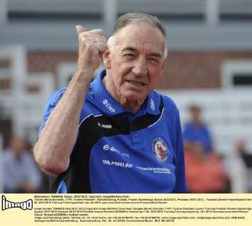 Trainer Bernd Schröder, 1.FFC Turbine Potsdam - Auftakttraining, Fußball, Frauen, Bundesliga, Saison 2012 2013, Potsdam, 09.07.2012,