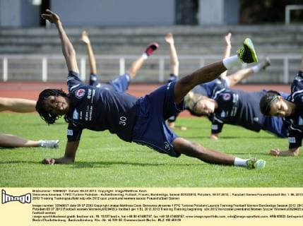 Genoveva Anonma, 1.FFC Turbine Potsdam - Auftakttraining, Fußball, Frauen, Bundesliga, Saison 2012 2013, Potsdam, 09.07.2012,