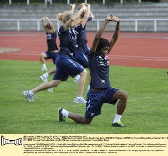 Genoveva Anonma, 1.FFC Turbine Potsdam - Auftakttraining, Fußball, Frauen, Bundesliga, Saison 2012 2013, Potsdam, 09.07.2012,
