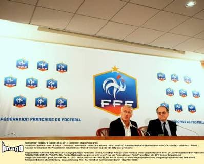 Didier DESCHAMPS - Noel LE GRAET - Football : Nomination Didier DESCHAMPS - FFF - 09 07 2012 AnthonyBIBARD FEP Panoramic 