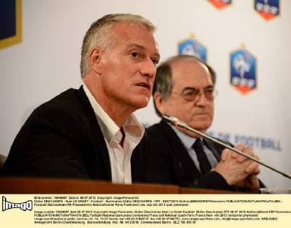 Didier DESCHAMPS - Noel LE GRAET - Football : Nomination Didier DESCHAMPS - FFF - 09 07 2012 AnthonyBIBARD FEP Panoramic 