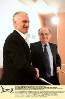 Didier DESCHAMPS - Noel LE GRAET - Football : Nomination Didier DESCHAMPS - FFF - 09 07 2012 AnthonyBIBARD FEP Panoramic 