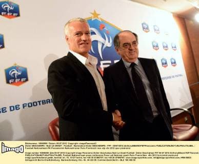 Didier DESCHAMPS - Noel LE GRAET - Football : Nomination Didier DESCHAMPS - FFF - 09 07 2012 AnthonyBIBARD FEP Panoramic 
