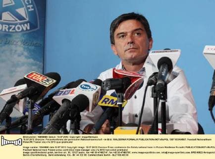 10.07.2012 Chorzow, Pressekonferenz der polnischen Nationalmannschaft - Im Bild: WALDEMAR FORNALIK  120710CHW007