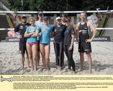Germany, Berlin, Beachvolleyball, Smart Grand Slam 2012 Berlin, Beach Volleyball Swatch World Tour 2012, deutsche Teams für Olympia Brink Reckermann, Erdmann Matysik, Goller Ludwig, Holtwick Semmler, 10.07.2012, xHOCHxZWEIx xThomasxVictorx