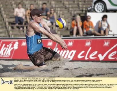 Germany, Berlin, Beachvolleyball, Smart Grand Slam 2012 Berlin, Beach Volleyball Swatch World Tour 2012, Boeckermann Urbatzka (GER), 10.07.2012, xHOCHxZWEIx xThomasxVictorx