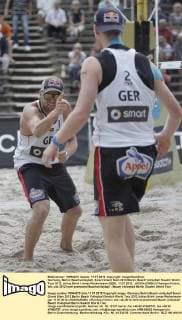Germany, Berlin, Beachvolleyball, Smart Grand Slam 2012 Berlin, Beach Volleyball Swatch World Tour 2012, Julius Brink Jonas Reckermann (GER), 11.07.2012, xHOCHxZWEIx xThomasxVictorx
