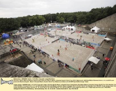 Germany, Berlin, Beachvolleyball, Smart Grand Slam 2012 Berlin, Beach Volleyball Swatch World Tour 2012, Nebencourt, xHOCHxZWEIx xThomasxVictorx
