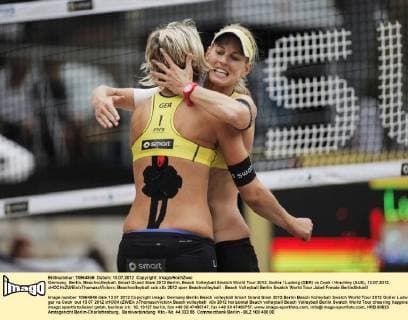 Germany, Berlin, Beachvolleyball, Smart Grand Slam 2012 Berlin, Beach Volleyball Swatch World Tour 2012, Goller Ludwig (GER) vs Cook Hinchley (AUS), 13.07.2012, xHOCHxZWEIx xThomasxVictorx