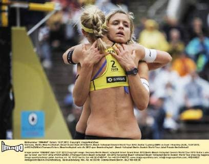 Germany, Berlin, Beachvolleyball, Smart Grand Slam 2012 Berlin, Beach Volleyball Swatch World Tour 2012, Goller Ludwig (GER) vs Cook Hinchley (AUS), 13.07.2012, xHOCHxZWEIx xThomasxVictorx