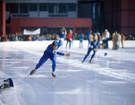 Mats Wallberg (Schweden) vor Hans van Helden (Niederlande) - 500m
