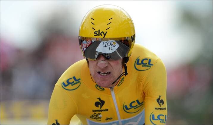 Bradley Wiggins ( GBR Sky team ) CYCLISME : Tour de France 2012 - Bonneval Chartres - contre la montre - Etape 19 - 21 07 2012 PHOTONEWS Panoramic 