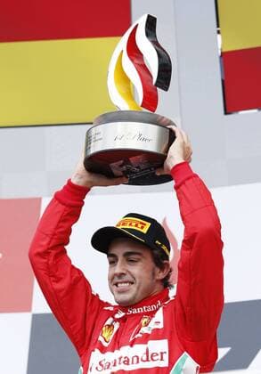 Motorsports: FIA Formula One World Championship 2012, Grand Prix of Germany, 5 winner Fernando Alonso (ESP, Scuderia Ferrari), xHOCHxZWEIx