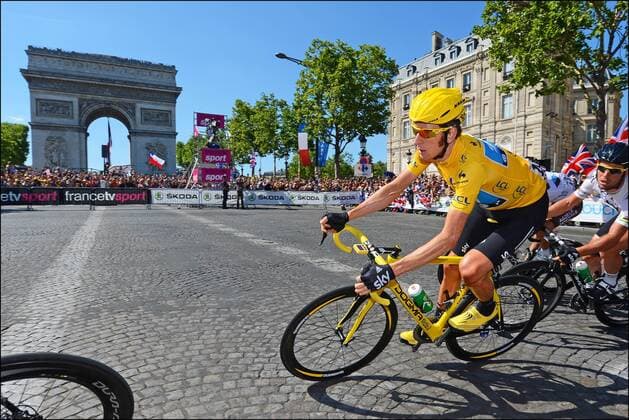Bradley Wiggins (GBr) of Sky Procycling Team CYCLISME : Tour de France 2012 - Rambouillet Paris - Etape 20 - 22 07 2012 PHOTONEWS Panoramic 