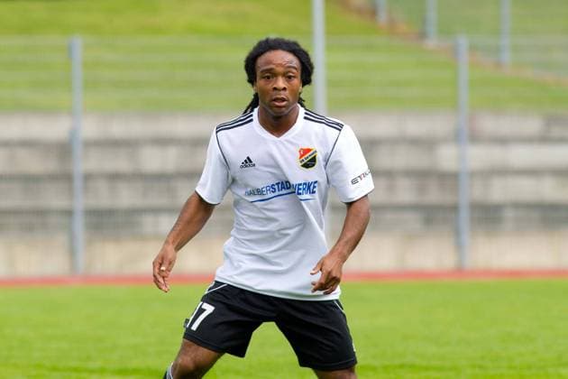 Marvin Wijks (VfB Germania Halberstadt) - Testspiel Germania Halberstadt vs. VFL Wolfsburg im Friedensstadion in Halberstadt - Einzelbild,Aktion,21.07.2012,Deutschland,Fußball,Mann,Männer