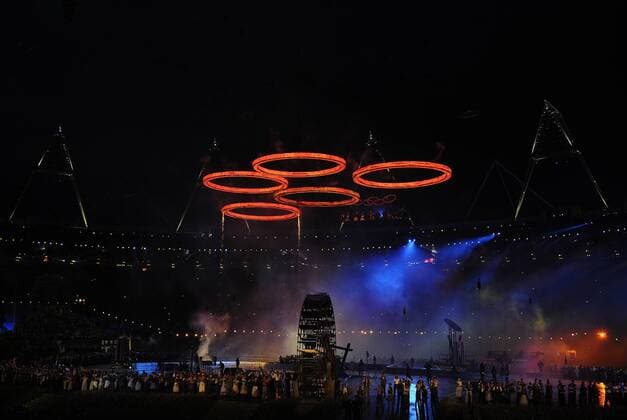 Olympics - London 2012 - Opening Ceremony General view of the opening ceremony at the Olympic Stadium, London 