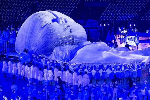 July 27, 2012 - London, England, United Kingdom - A segment on paying tribute to the National Health Service during the Olympics 2012 Opening Ceremony at the Olympic Stadium on July 27, 2012 in London, United Kingdom. Olympics 2012 - Opening Ceremony - ZUMAj89