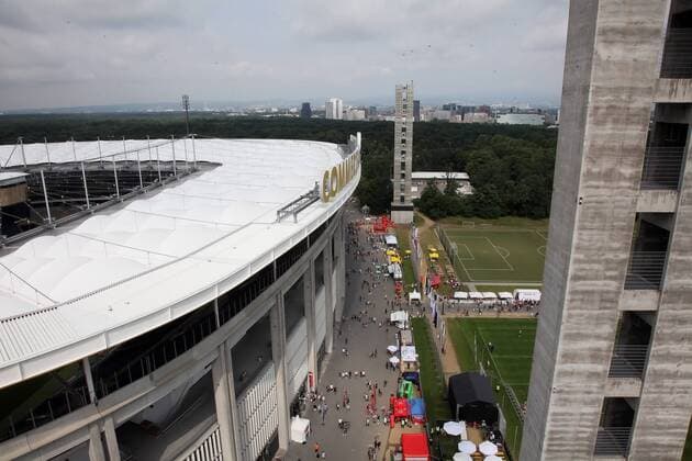Guter Besuch bei der Saisoneröffnung und dem Showtraining an der Commerzbank Arena von Eintracht Frankfurt