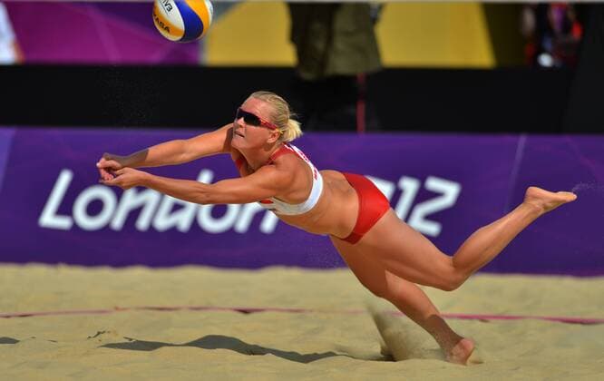 LONDON, July 28, 2012 - Lenka Hajeckova of Czech Republic competes in the women s preliminary Group A match at London 2012 Olympic Games in London, Britain, on July 28, 2012. 