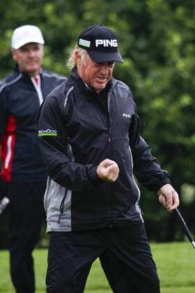 Alveslohe, 28.07.2012, Golfturnier, Schüco Open 2012 im Golf und Landclub Gut Kaden, Miguel Angel Jimenez Schüco Open 2012 Sportjournalist