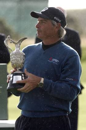 29.07.2012 Ayrshire, Scotland. Fred COUPLES winner of the Rolex Senior Open Championship from Turnberry with his trophy xIanxBuchanx  ActionPlus11308273