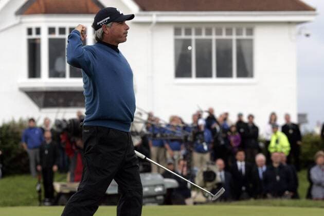 29.07.2012 Ayrshire, Scotland. Fred COUPLES putts to win the The Rolex Senior Open Championship from Turnberry. xIanxBuchanx  ActionPlus11308270
