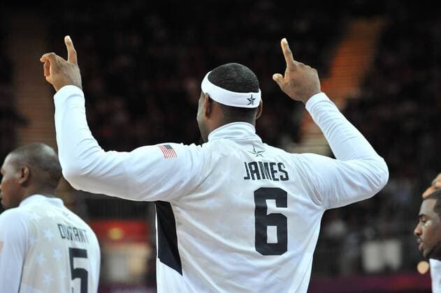 Lebron James (USA) BASKET BALL : Etats Unis vs Nigeria- JO 2012 - 02 08 2012 RVBellenger Panoramic 