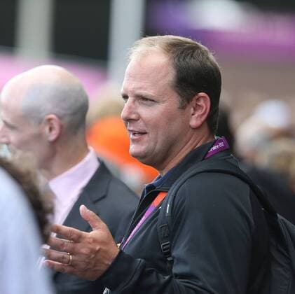 Olympiade,Wimbledon,AELTC,London 2012 Olympic Tennis Tournament, Roger Federer Manager Tony Godsick,Portrait, Hochformat,,