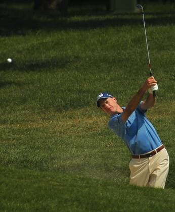 Aug. 3, 2012 - Akron, OH, USA - Jim Furyk hits his second shot from a fairway bunker on the 10th hole during second-round play at the 2012 WGC-Bridgestone Invitational at Firestone Country Club on Friday, August 3, 2012, in Akron, Ohio. 2012 WGC-Bridgestone Invitational - ZUMAm67