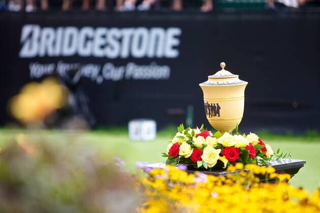 Aug. 4, 2012 - Akron, Ohio, U.S - The Gary Player Cup sits at the first tee during the third round of the WGC Bridgestone Invitational at Firestone Country Club, Akron, Oh. PGA Golf Herren 2012 - Aug 4 - Bridgestone Invitational - ZUMAs30