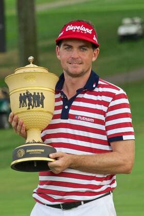 Aug. 5, 2012 - Akron, Ohio, U.S - Keegan Bradley holds the Gary Player Cup after winning the WGC Bridgestone Invitational at Firestone Country Club, Akron, Oh. PGA Golf Herren 2012 - Aug 5 - Bridgestone Invitational - ZUMAs30