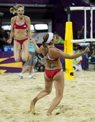 Aug. 8, 2012 - London, England, United Kingdom - Kerri Walsh-Jennings and Misty May-Treanor (USA) won their 3rd Gold medal in Beach Volleyball (USA) beating Jennifer Kessy and April Ross (USA) in the Gold Medal Beach Volleyball game in the London Olympics 2012 at the Horse Guards Parade on August 08, 2012 in London, United Kingdom. Kerri Walsh-Jennings and Misty May-Treanor won their 3rd Gold medal in Beach Volleyball. Olympics 2012 - Beach Volleyball - ZUMAj89