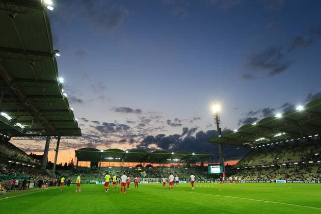 FUSSBALL - EL Quali, WIEN,AUSTRIA,09.AUG.12 - FUSSBALL - UEFA Europa League, Qualifikation, SK Rapid Wien. Bild zeigt das Hanappistadion. Keywords: Wien Energie. 