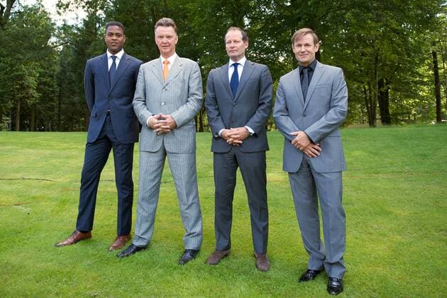 (L-R) assistant trainer Patrick Kluivert of Holland,coach Louis van Gaal of Holland,assistant trainer Danny Blind of Holland,goalkeeper trainer Frans Hoek of Holland Louis van Gaal Unveiled as New Netherlands National Team Coach 2012 2013 xVIxxIVx 1086829