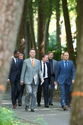 (L-R) coach Louis van Gaal of Holland,Chairman Bert van Oostveen Louis van Gaal Unveiled as New Netherlands National Team Coach 2012 2013 xVIxxIVx 1086835