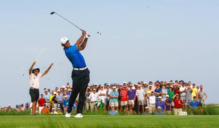 Aug. 10, 2012 - Kiawah Island, SC, USA - Tiger Woods tees off on the 12th hole during the second round of the 2012 PGA Golf Herren Championship at the Ocean Course on Kiawah Island, South Carolina, on Friday, August 10, 2012. PGA Golf Herren Championship - ZUMAm67