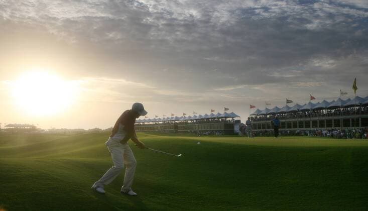 Aug. 10, 2012 - Kiawah Island, SC, USA - The sun sets as Martin Kaymer hits his shot onto the green on the 18th hole during the second round of the 2012 PGA Golf Herren Championship at the Ocean Course on Kiawah Island, South Carolina, on Friday, August 10, 2012. PGA Golf Herren Championship - ZUMAm67