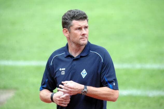 Andreas Clauss, Clauß (Co-Trainer SV Waldhof Mannheim) im KSV Hessen Kassel vs. SV Waldhof Mannheim 07 am 11.08.2012, Regionalliga Südwest, Saison 2011 2012