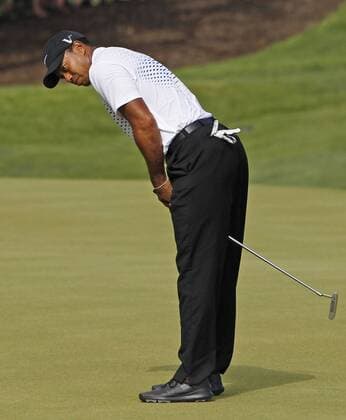 Aug. 11, 2012 - Kiawah Island, SC, USA - Tiger Woods reacts to a missed putt on the 7th hole during the third round of the 2012 PGA Golf Herren Championship at the Ocean Course on Kiawah Island, South Carolina, on Saturday, August 11, 2012. PGA Golf Herren Championship, 3rd round - ZUMAm67