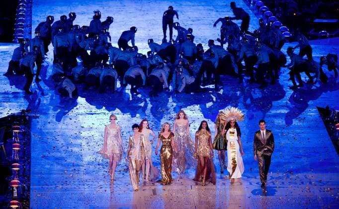 Aug. 12, 2012 - London, GBR - Models appeared as part of the performance during the Closing Ceremony at Olympic Stadium during the 2012 Summer Olympic Games in London, England, Sunday, August 12, 2012. 2012 Summer Olympics Closing Ceremonies - ZUMAm67