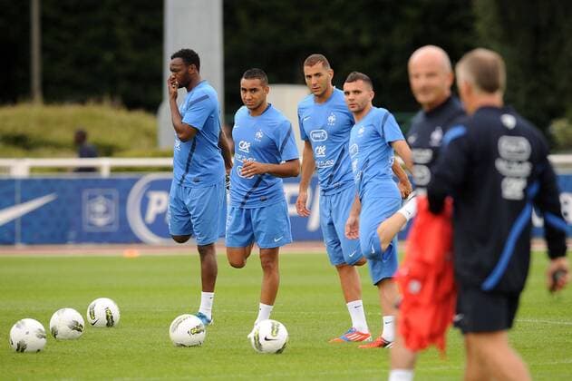 Steeve Mandanda - Dimitri Payet - Karim Benzema - Marvin Martin - Training Nationalteam Frankreich - 13 08 2012 xN.LeGouic FEPx 