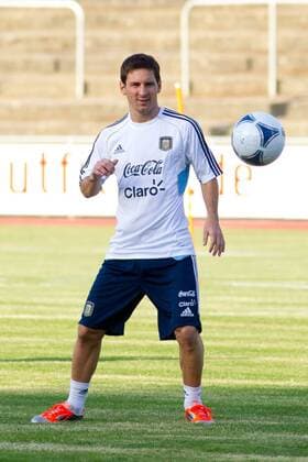 Lionel Messi (Argentinien) - Argentinien Nationalmannschaft Training im Sportpark Neu Isenburg - Freisteller,13.08.2012,Deutschland,Fußball,Mann,Männer
