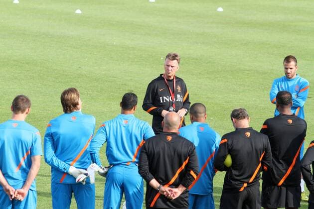 Louis van Gaal coach Training session Dutch team Training session Dutch team testmatch xVIxJaapxHoekxIVx 1096804
