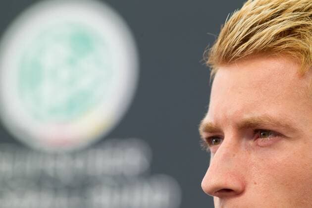 Marco Reus (Deutschland) - DFB Pressekonferenz im Mercedes Benz Sportpresse Club an der Commerzbank Arena in Frankfurt am Main - Portrait,14.08.2012,Deutschland,Fußball,Mann