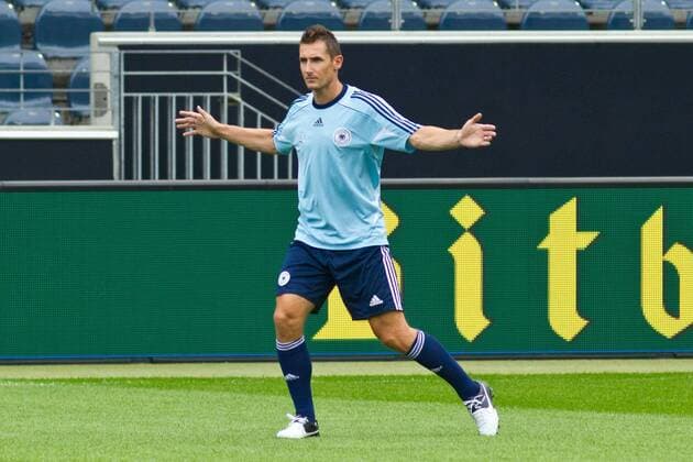 Miroslav Klose (Deutschland) - Training DFB Nationalmannschaft in der Commerzbank Arena in Frankfurt am Main - Freisteller,14.08.2012,Deutschland,Fußball,Mann,Männer