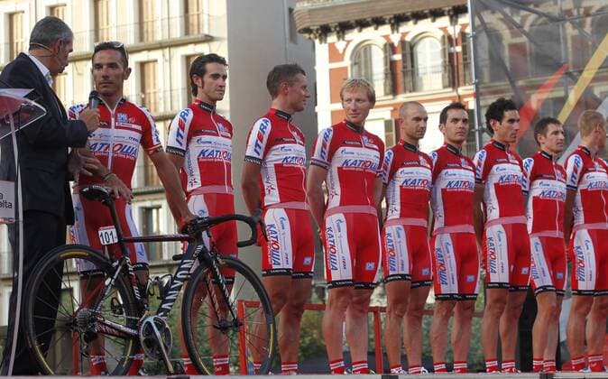 17 08 12 JOAQUIM RODRIGUEZ - KATUSHA PRESENTACION EQUIPOS VUELTA ESPANA 2012 PAMPLONA 